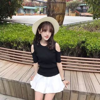áo thun gân khoét vai