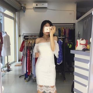 ĐẦM REN BODY ÔM hình chụp thật - hình tự chụp
