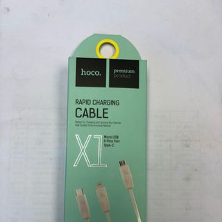 cáp Sạc điện thoại HoCo 3 chuôi sạc micro-type C -Apple 1M