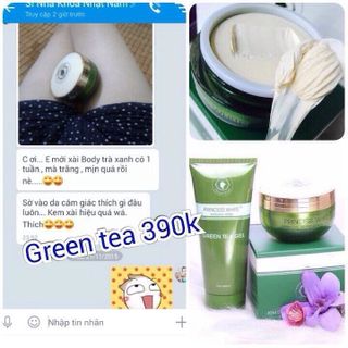 BỘ DƯỠNG TRẮNG DA BODY XANH GREEN TEA PRINCESS WHITE HỘP 200G