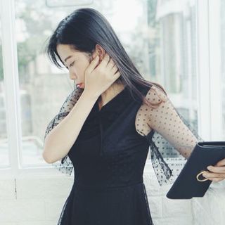 ĐẦM REN LOERN hình thật của sản phẩm - hình tự chụp