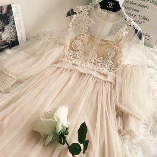 ĐẦM DỰ TIỆC REN HOA HỒNG