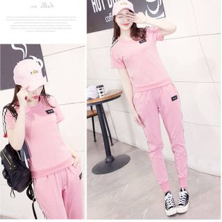 Đồ bộ thể thao nữ phối sọc TT132
