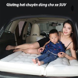 Giường đệm lớn nệm hơi thông minh xếp gọn du lịch cho ôtô xe hơi SUV Kèm bơm điện vòi đa năng sử dụng được trên xeINS011 giá sỉ