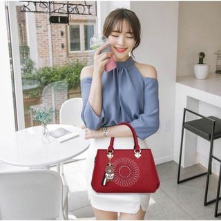 Túi xách công sở hàng Quảng Châu in hình hoa