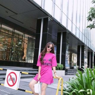 ĐẦM THUN THÊU CHỮ QC