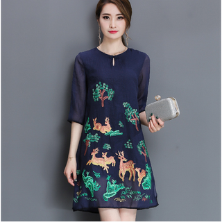ĐẦM SUÔNG XANH HỌA TIẾT – TTSP846