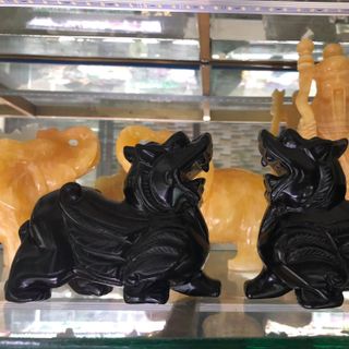 Cặp tỳ hưu thạch anh đen 10 cm - MSP 876