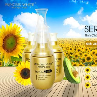SERUM 3IN 1 DƯỠNG TRẮNG DA ĐA CHỨC NĂNG PRINCESS WHITE MẪU MỚI CHAI 40ML