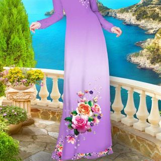 Vải áo dài thiết kế - 070