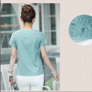 ÁO CỔ TIM THÊU HOA – TTSP940