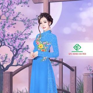 Vải áo dài thiết kế - 483