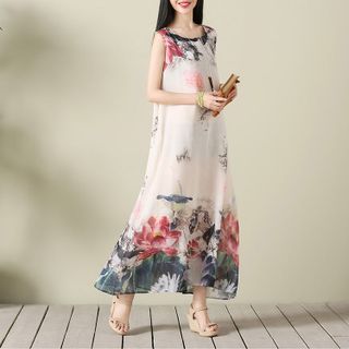 ĐẦM MAXI HOA SEN – TTSP934