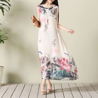 ĐẦM MAXI HOA SEN – TTSP934