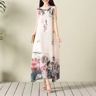 ĐẦM MAXI HOA SEN – TTSP934