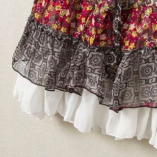 Đầm voan chiffon dạo phố đầm maxi ngắn đi biển ngày hè