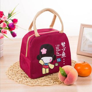 Túi Giữ Nhiệt Cô Gái Nhật Loại Dày