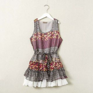 Đầm voan chiffon dạo phố đầm maxi ngắn đi biển ngày hè