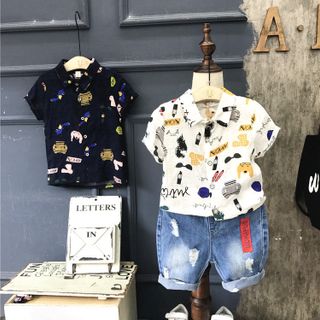 BỘ ÁO SƠ MI QUẦN JEAN RÁCH – TTSP908