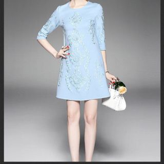 ĐẦM SUÔNG TAY LỬNG THÊU HOA – TTSP622