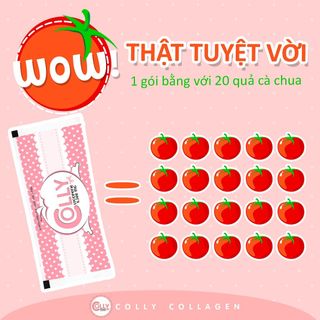Bột Uống Dưỡng Da Chống Lão Hoá Trị Mụn Trị Thâm Nám Colly Plus Lycopene Collagen 6500mg