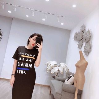 Đầm thun chữ QC
