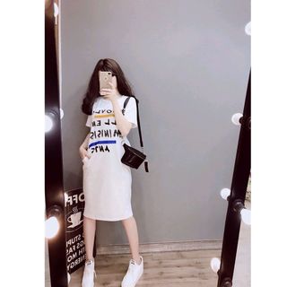 Đầm thun chữ QC