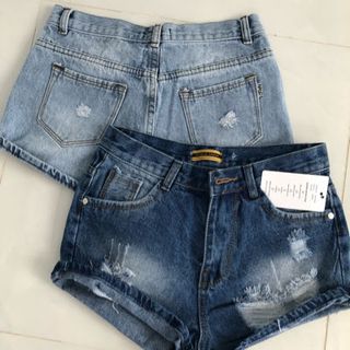 quần sọt jean cào xước
