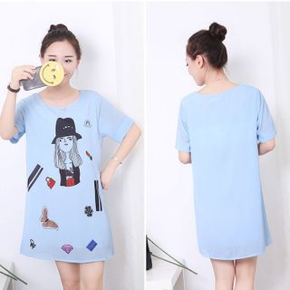 ĐẦM SUÔNG HỌA TIẾT BÚP BÊ – TTSP583