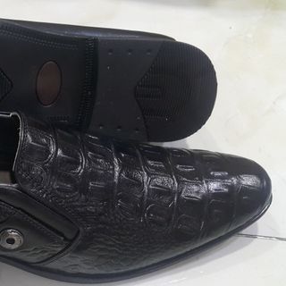 Giày tây nam da bò vân cá sấu vân đà điểu