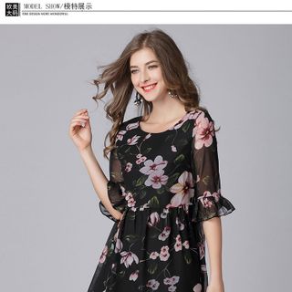 -ĐẦM XÒE HOA TAY LOE MS11349 - T210