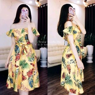 ĐẦM XÒE TRỄ VAI HOA QC
