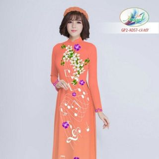 Vải áo dài thiết kế - AD-057-2 giá sỉ