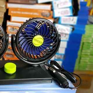 Quạt mini đôi oto 12V