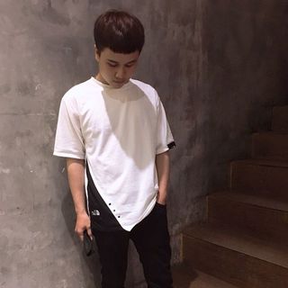 thun tay lỡ mix trắng đen