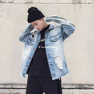 khoac jean mix zip