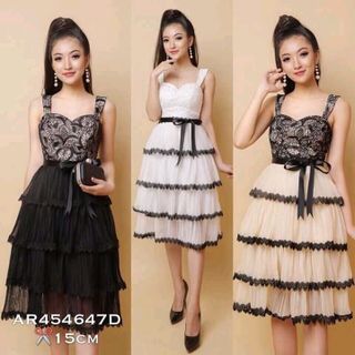 MAXI PHỐI REN XÒE TẦNG VỀ LẠI SLL