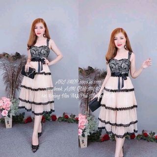 MAXI PHỐI REN XÒE TẦNG VỀ LẠI SLL