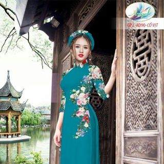 Vải áo dài thiết kế - AD-090-2 giá sỉ