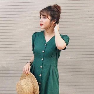 ĐẦM XÒE CỔ V QC