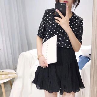 Áo sơ mi lụa bi tay ngắn