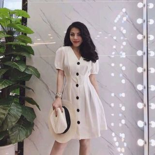 ĐẦM XÒE CỔ V QC