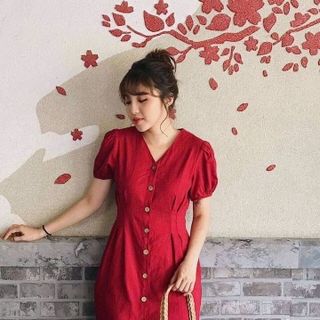 ĐẦM XÒE CỔ V QC