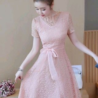 ĐẦM REN XOÈ PHỐI LƯỚI
