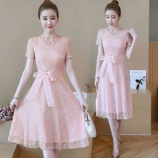 ĐẦM REN XOÈ PHỐI LƯỚI