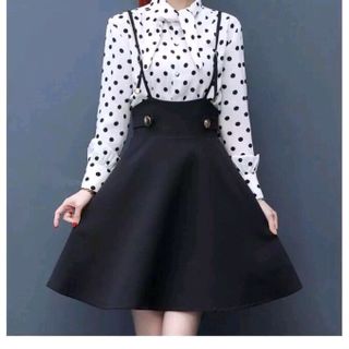 SET ÁO CHẤM BI KÈM YẾM VÁY