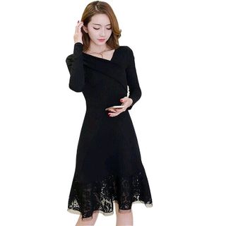 ĐẦM POLY TAY DÀI PHỐI REN