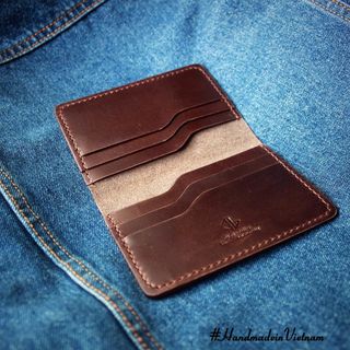 Ví da handmade namecard đối xứng JiVi