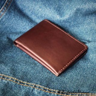 Ví da nam handmade kẹp tiền 01 ngăn JiVi