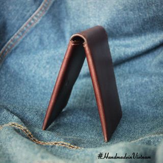 Ví da nam handmade kẹp tiền 01 ngăn JiVi